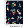 thumbnail image 2 of 100% Cotton Quilting Fabric, Printed Teddy Bear Ornaments, By the Yard in Black, Green, Red, 2 of 2