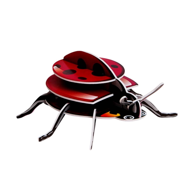 Dvkptbk Paper 3D Three-dimensional Ladybird Puzzle DIY Assembled Insect Children's Toys