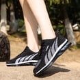 thumbnail image 4 of Women's Sneakers Breathable Mesh Running Shoes Fashion Lace Up Casual Sneakers Lightweight Comfortable Walking Athletic Shoes, 4 of 5