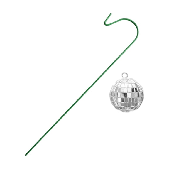 1Pc Solar Powered Disco Ball Garden Stake Outdoor Decorative Mirror Ball with Metal Hook for Yard Lawn Pathway Patio Landscape Lighting