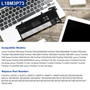 L18C3P72 Laptop Battery Compatible with Lenovo ThinkPad T490 T495 P43S T14 P14S 1st Gen Series L18L3P73 02DL007 L18M4P73 SB10K97646 L18M3P73 02DL008 L18M4P74 02DL009 L18C3P71 02DL010