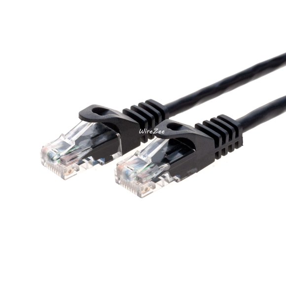 Cat6 Patch Network Cord RJ45 UTP Cable Ethernet (20FT, Black)