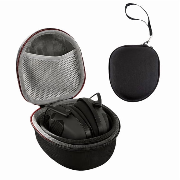 RUIFUU Storage Case Compatible with Walkers Razor Slim, Howard Leight Honeywell, PROHEAR 066/016/030 Electronic Shooting Earmuffs, Hearing Protection Muff Black Case