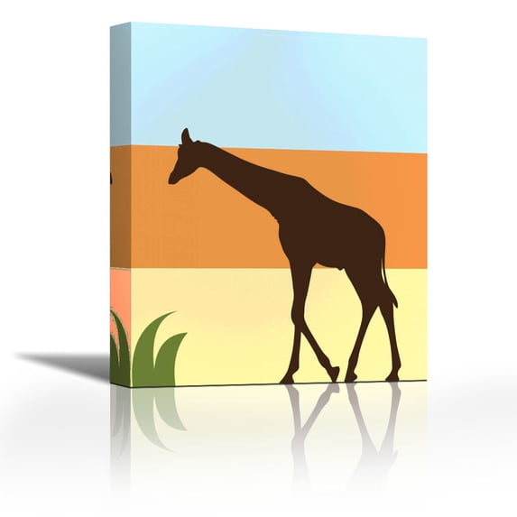Safari IV - Contemporary Fine Art Giclee on Canvas Gallery Wrap - wall décor - Art painting - 22 x 27 Inch - Ready to Hang