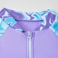 thumbnail image 5 of Atogsazn Kids Girls Summer Swimsuit Children Rash Guard Half Zip Slim Fit Swimwear Athletic Shorts Outfit Purple 9-10 Years Fashion, 5 of 9