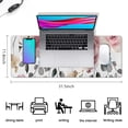 thumbnail image 5 of Long Mouse Pads for Desk,Pioneer Flower Floral Print Pattern Desk Mats on Top Of Desks, Desk Mouse Pad Extra Large with 3mm Non-Slip Base and Stitched Edge for Gaming,Office,Work,Home 31.5"x11.8", 5 of 6