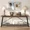 Black, variant on MAYEERTY 3-Tier Half-Round Side Table, Rustic Brown & Black Metal End Table