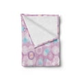thumbnail image 2 of Pale Pink Soft Flannel Fleece Throw Blanket, Abstract Bubble Spheres with Color Details Modern and Vibrant, Cozy Plush for Indoor and Outdoor Use, 60" x 80", Blue Violet Pale Pink, by Ambesonne, 2 of 5