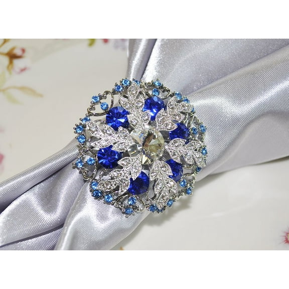 Wedding Linens Inc. (12pcs) Rhinestone Napkin Ring for Wedding, Events & Décor use - Snowflake