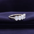 thumbnail image 3 of AFFY 5 Stone Diamond Engagement Ring for Women, 6X4MM Oval Cut Lab Grown Diamond Half Eternity Wedding Band In 14K Solid Rose Gold Jewelry Gift for Her (VS-SI Clarity, 2.00 Cttw) Ring Size-4.5, 3 of 5