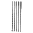 thumbnail image 1 of 5PCS Impact Drill Bits with Carbide Tip Rotary Hammer Bit 2 Flute Spiral Bits for Brick Concrete 210mm 10mm / 0.39in, 1 of 5