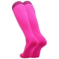 thumbnail image 2 of TCK Prosport Kids Soccer Socks – Long Striped Tube Socks for Boys, Girls, Football & Softball (Hot Pink/Black, Large), 2 of 2