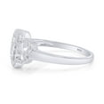 thumbnail image 2 of AFFY 0.1CT White Natural Diamond Paw Print Band Ring 14k White Gold over Sterling Silver-7, 2 of 7