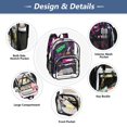 thumbnail image 3 of Iauyy Clear Backpack Heavy Duty PVC Transparent Backpack for College Workplace, Neon Hues, 3 of 8