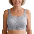 thumbnail image 5 of Nilvkv Plus Size Bras, Minimizer Bras for Women, Plus Size Comfort Breathable Anti Slip Bandeau Wireless Push Up Open Back Bra Cup Gray 44DE, 5 of 7