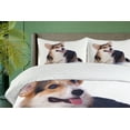 thumbnail image 4 of Ambesonne Corgi Duvet Cover Sets, Pembroke Welsh Dog Lover Art, 2-Queen, Pale Eggshell Dark Peach, 4 of 6