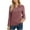 Red, variant on fatyb Women's Long Sleeve Blouses Casual Button V Neck Tunic Tops Summer Loose Dressy Shirts with Collar
