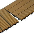 thumbnail image 2 of Pack of 9 Teak Color Decking Tiles - 11.8"x11.8"x0.8" Inch, 2 of 6
