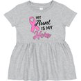 thumbnail image 3 of Inktastic My Aunt is My Hero Breast Cancer Awareness Girls Baby Dress, 3 of 5