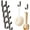 C, variant on 5 PC Multiple Adhesive Wall Hooks, 10 Pack No Drill Hangers, Heavy Duty Self Adhesive Hooks for Home & Office