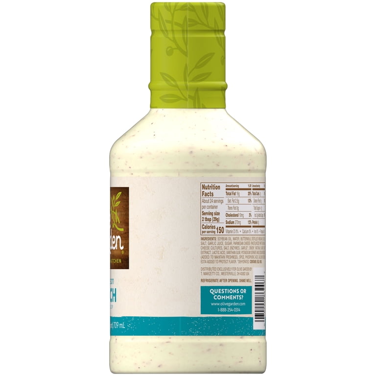 olive garden dressing nutrition Salad Flavored Parmesan Ranch & Dip, 24 fl. oz DETACHABLE-CAPE Size:2- FINAL SALE Polo Ralph Lauren - Italian dressing This original