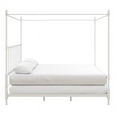 thumbnail image 4 of Pemberly Row Transitional Metal King Size Canopy Bed in White, 4 of 12