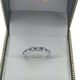 thumbnail image 3 of Channel-Set Blue Sapphire and Diamond Ring 14k White Gold (0.40ct), 3 of 4