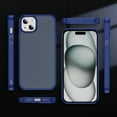 thumbnail image 5 of Allytechgroup Slim Carbon Fiber Texture Phone Case for Apple iPhone 15, Shockproof Soft TPU Bumper, Raised Edge Camera and Screen Protection, Lightweight Anti-Slip Cover, Blue, 5 of 8