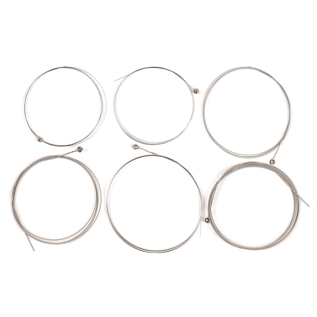 Steel 6 PCS Electric Guitar Strings E-B-G-D-A-E Steel Wire Strings Set Guitar Replacement Parts