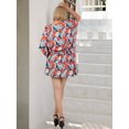 thumbnail image 4 of HAPPY BAY Women's Loungewear African Plus Size Party Bathing Suit Cover Ups 3X-4X Denim, Hibiscus, 4 of 5
