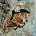 thumbnail image 2 of Art.com Jumping Horse Art Print by Pol Ledent, 30" x 30", 2 of 4