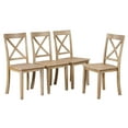 thumbnail image 4 of Kepooman Dining Table Set with 4 Chairs, 5 Piece Kitchen Table Sets for 4, Round Table and 4 Kitchen Room Chairs, Natural Wood Wash, 4 of 9