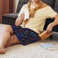 thumbnail image 4 of Daiia Colored Hearts Mens Woven Stretch Pajama Short,Short Pajama Pants-X-Large, 4 of 9