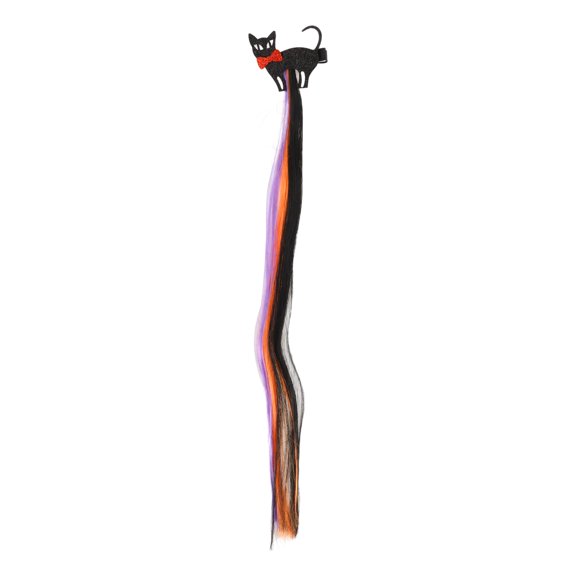 Unique Bargains Women's Kitty Style Hair Clips Hairdo Clip Black Orange Purple 1 Pc