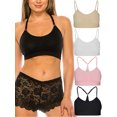 thumbnail image 3 of B2BODY Seamless Lace Racerback Bralette for Women Seamless Sports Bra Removable Pads Wireless Bra S-2XL Plus Size Multi-Pack, 3 of 9