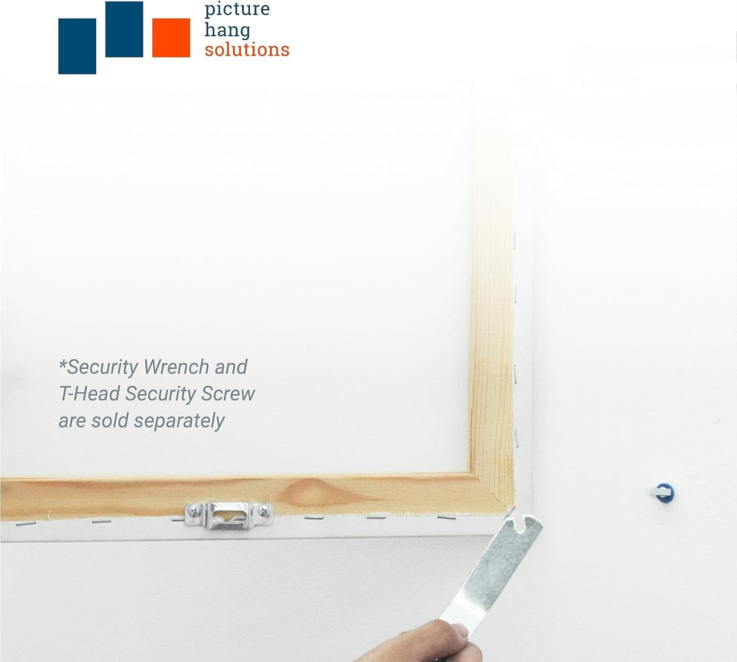 Picture Hang Solutions - T-Screw Security Plate Lock for Wood Frames 100 pieces per pack