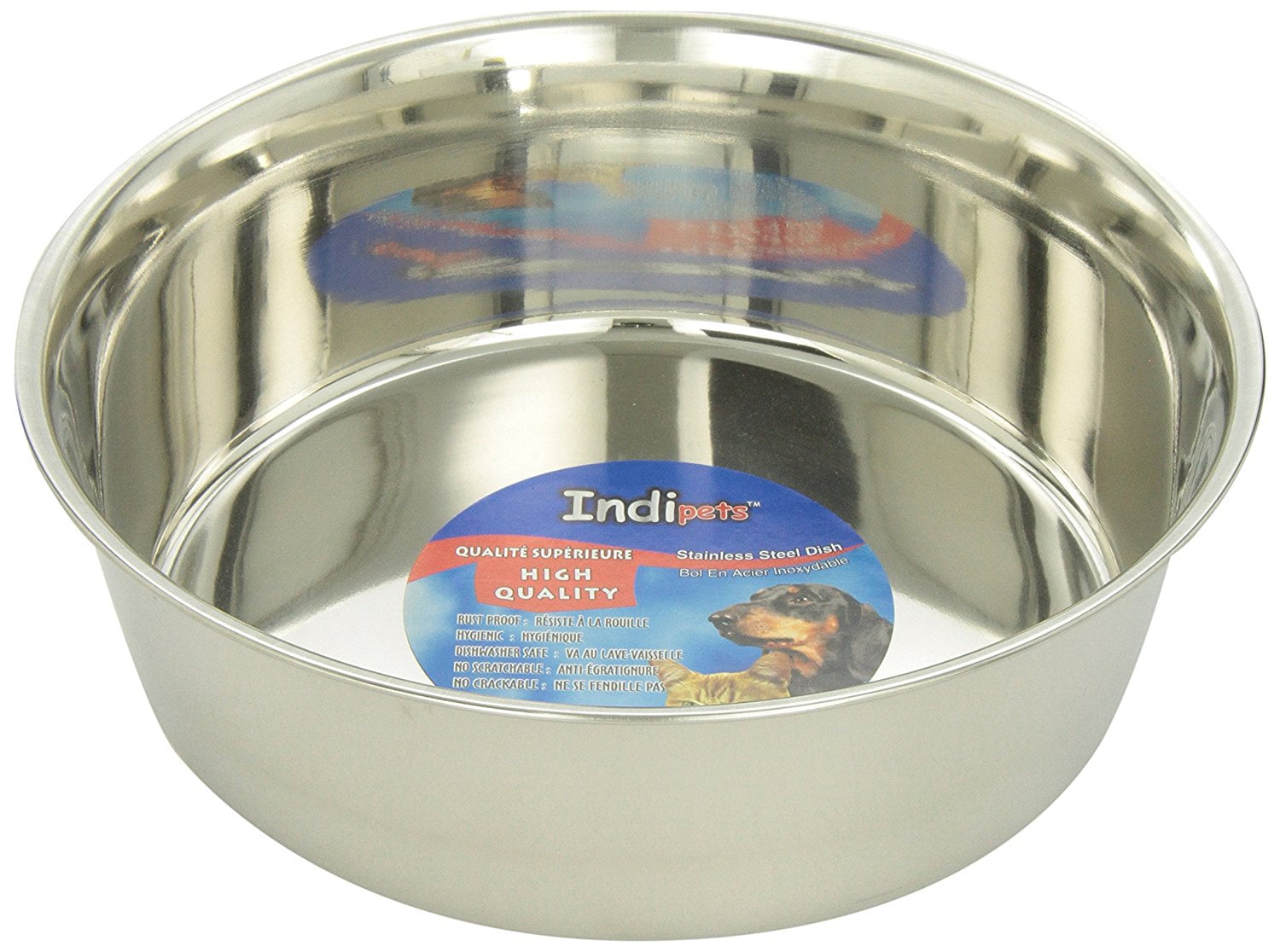 Indipets Stainless Steel Extra Heavy Duty Pet Bowl
