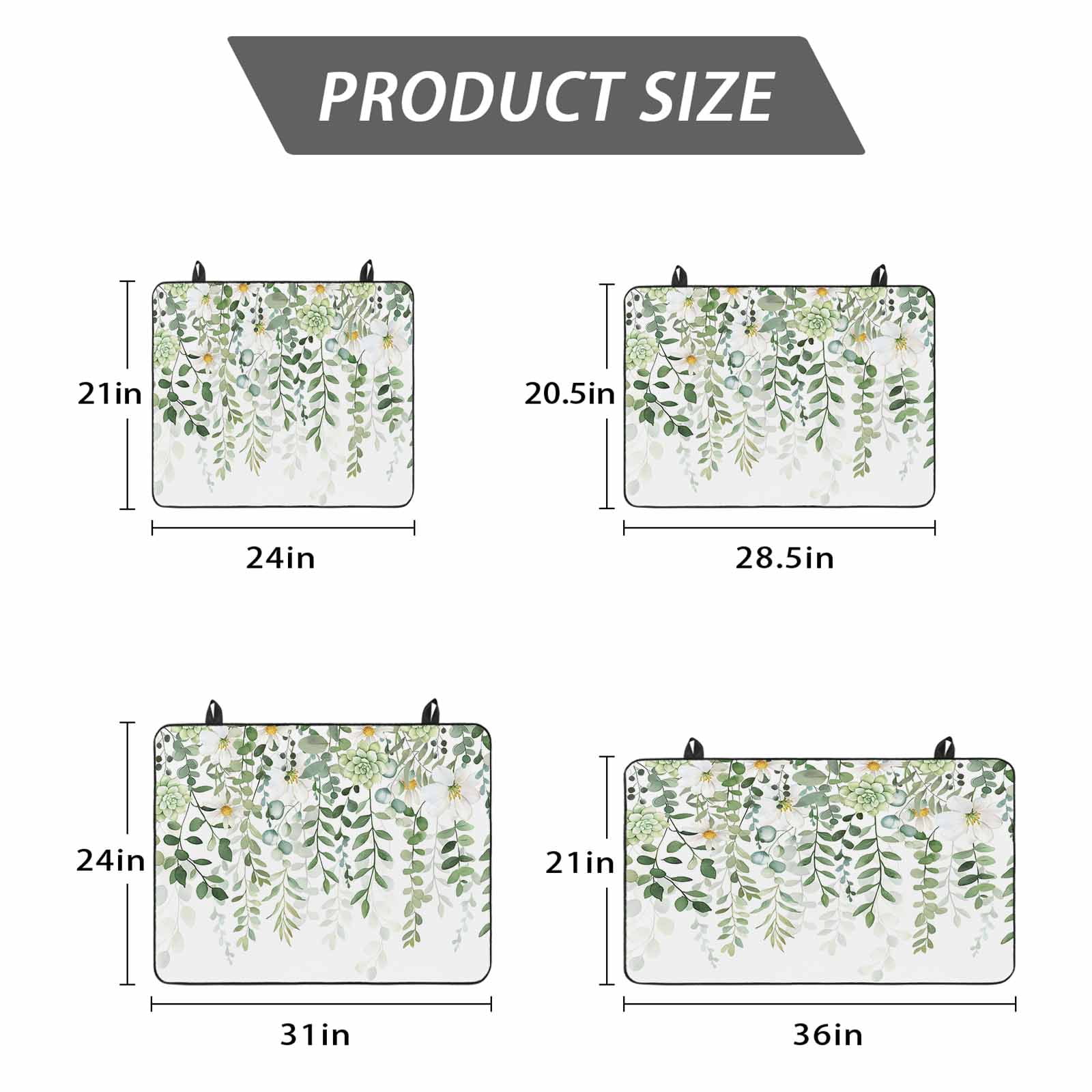 Sage Green Eucalyptus Leaves Stove Top Cover for Electric Stove, Heat-proof & Non Slip Glass Top Stove Cover Protector, Summer Weeping Floral Botanical Kitchen Flat Cooktop Rubber Mat 24x21 Inches