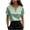 Green, variant on Satin Blouses for Women Short Sleeve Notch V Neck Business Work T-Shirts Dressy Casual Tunic Tops Loose Party Tops