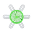 thumbnail image 1 of Ventilador de techo con luz y enchufe E27 para sala de estar, tienda y oficina. Verde, 1 of 6