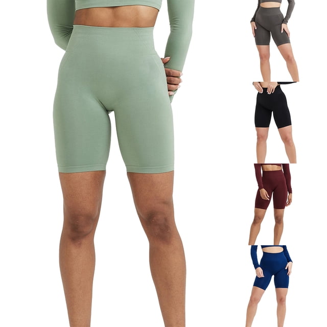 Tranfacy Shorts de Course pour Femmes, Pantalons de Course Mode pour Exercices et Mise en Forme, Taille Haute, Shorts de Yoga Sans Coutures