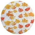 thumbnail image 3 of Autumn Harvest Maple Leaves Thanksgiving Floral Medallion Round Rug - Small Round Area Rug, Soft Non-Slip Machine Washable Bedroom Mat Indoor Accent Entry Carpet for Office Desk Dorm Hallway, 3 of 6
