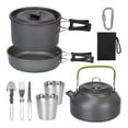 thumbnail image 2 of Camping Cookware Set 12 Pieces - Aluminum Pots and Pans Kit for Hiking, Backpacking, Outdoor Cooking with Utensils - Lightweight Portable Picnic Gear, 2 of 9