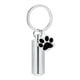 thumbnail image 3 of Llavero de cremación con colgante para mascota, mini urna, llavero cilíndrico, práctico, para cenizas. Plata, 3 of 9