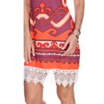 thumbnail image 4 of Women's Greek Printed Crochet Trim Mini Dress, 4 of 4