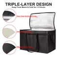 thumbnail image 4 of Bolsa aislante para entrega de alimentos CIVJET XXXL, reutilizable, 79 L, negra, 4 of 6
