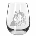 thumbnail image 1 of Shiba Inu Dog Themed Etched 15.25oz Libbey Stemless Wine Glass, 1 of 1