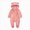 Pink, variant on Newborn Baby Jumpsuit Hooded Fleece Rompers Long Sleeve Onesie Outwear Outfits (Beige,9-12 Months)