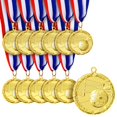 thumbnail image 1 of Paquete de 12 medallas de fútbol Juvale para adultos con cinta, 1 of 8