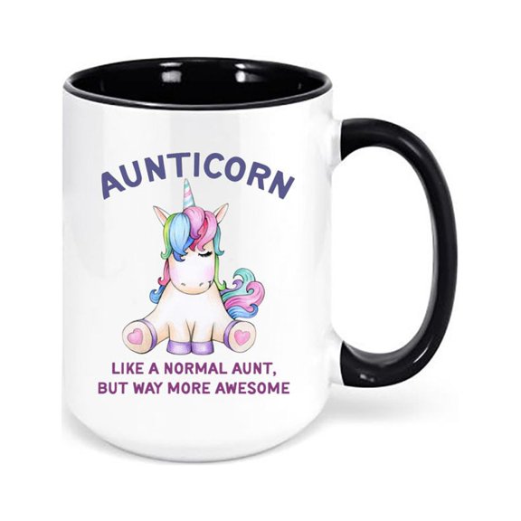 Aunt Mug, Aunticorn, Gift For Aunt, Auntie Coffee Cup, Auntie Mug, Aunt Cup, Unicorn Mug, Auntie Gift, Aunt Mugs, Aunt Gifts, Unicorn Aunt, BLACK